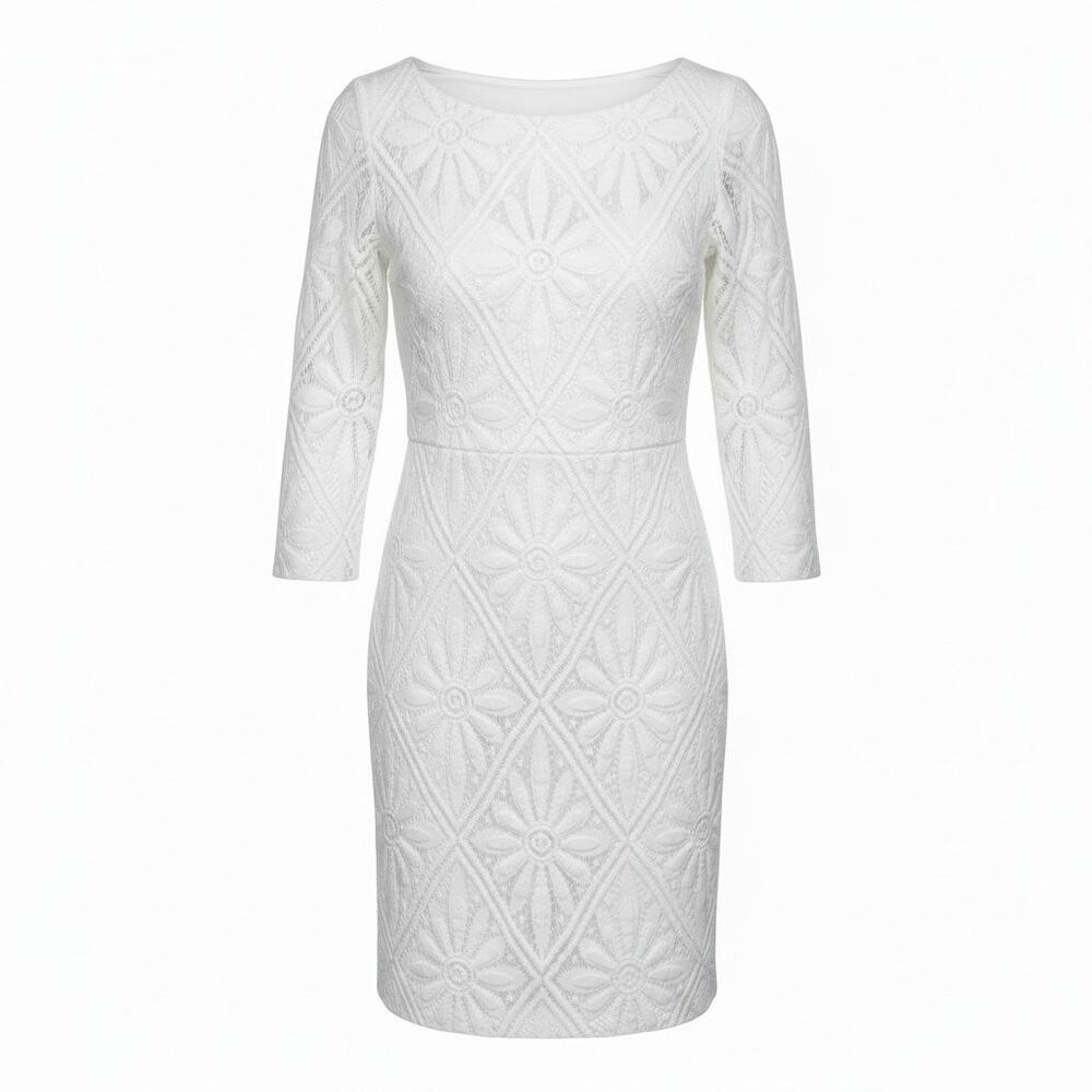 Lilly Pulitzer Women's Size XL White Textured Lace Toponga Mini Dress Wedding